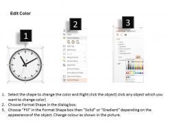 Alarm clock for time to learn flat powerpoint design