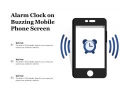 Alarm Clock On Buzzing Mobile Phone Screen