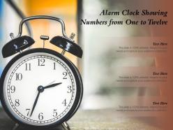 Alarm clock showing numbers from one to twelve