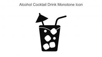 Alcohol Cocktail Drink Monotone Icon In Powerpoint Pptx Png And Editable Eps Format