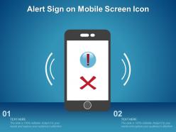 Alert Sign On Mobile Screen Icon