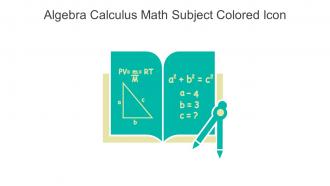 Algebra Calculus Math Subject Colored Icon In Powerpoint Pptx Png And Editable Eps Format