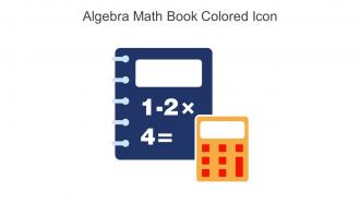 Algebra Math Book Colored Icon In Powerpoint Pptx Png And Editable Eps Format