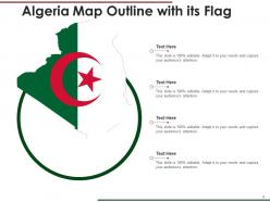 Algeria map outline rocky mountains neighbouring countries