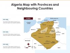 Algeria map with provinces and neighbouring countries
