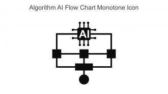 Algorithm AI Flow Chart Monotone Icon In Powerpoint Pptx Png And Editable Eps Format