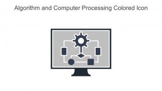 Algorithm And Computer Processing Colored Icon In Powerpoint Pptx Png And Editable Eps Format