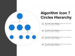 Algorithm icon 7 circles hierarchy