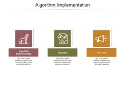 Algorithm implementation ppt powerpoint presentation visual aids inspiration cpb