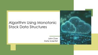 Algorithm Using Monotonic Stack Data Structures PPT Example AT