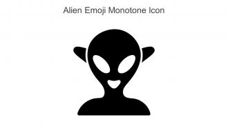 Alien Emoji Monotone Icon In Powerpoint Pptx Png And Editable Eps Format