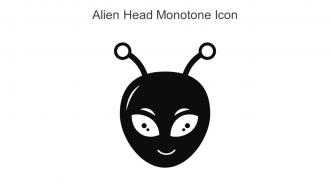 Alien Head Monotone Icon In Powerpoint Pptx Png And Editable Eps Format
