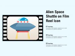 Alien space shuttle on film reel icon