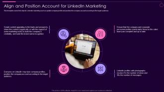 Align And Position Account For Linkedin Social Media Marketing Guidelines Playbook