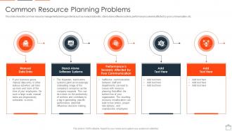 Align Projects With Project Resource Planning Common Resource Planning Problems