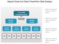 Aligned goals and tasks powerpoint slide designs