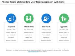 Aligned goals stakeholders user needs approach with icons