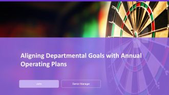 Aligning Departmental Goals With Annual Operating Plans PPT Structure AT