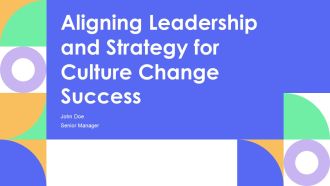 Aligning Leadership And Strategy For Culture Change Success PPT Structure AT