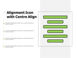 Alignment icon with centre align