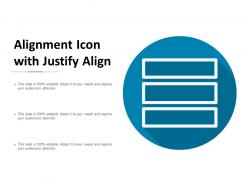 Alignment icon with justify align