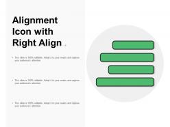Alignment icon with right align