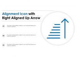 Alignment icon with right aligned up arrow