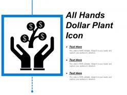 All hands dollar plant icon