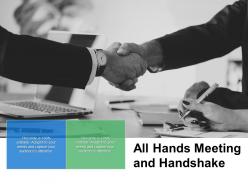 All hands meeting and handshake