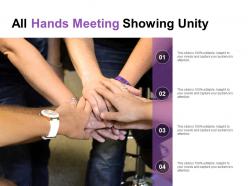 All hands meeting showing unity