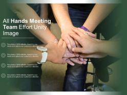 All hands meeting team effort unity image
