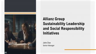 Allianz Group Sustainability Leadership And Social Responsibility Initiatives PPT Slides AT Allianz Group Sustainability Leadership And Social Responsibility Initiatives PPT Slides AT