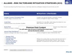 Allianz risk factors and mitigation strategies 2018