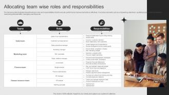 Allocating Team Wise Roles Objectives Of Corporate Performance Management To Attain