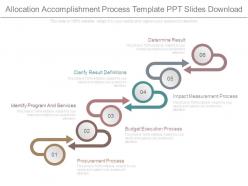 Allocation Accomplishment Process Template Ppt Slides Download