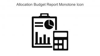 Allocation Budget Report Monotone Icon In Powerpoint Pptx Png And Editable Eps Format