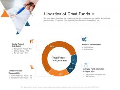 Allocation of grant funds raise investment grant public corporations ppt formats