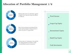 Allocation of portfolio management fixed retirement insurance plan