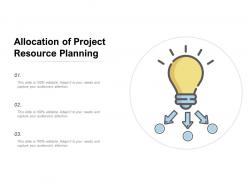 Allocation of project resource planning