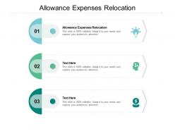 Allowance expenses relocation ppt powerpoint presentation gallery sample cpb