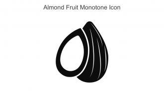Almond Fruit Monotone Icon In Powerpoint Pptx Png And Editable Eps Format