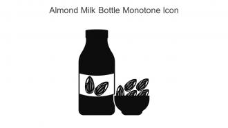 Almond Milk Bottle Monotone Icon In Powerpoint Pptx Png And Editable Eps Format