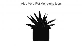 Aloe Vera Pot Monotone Icon In Powerpoint Pptx Png And Editable Eps Format