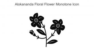 Alokananda Floral Flower Monotone Icon In Powerpoint Pptx Png And Editable Eps Format