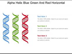 Alpha helix blue green and red horizontal