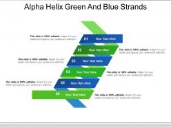 Alpha helix green and blue strands