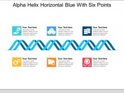 Alpha helix horizontal blue with six points