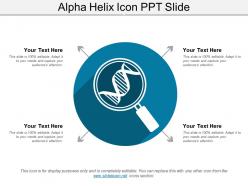 Alpha helix icon ppt slide