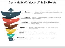 Alpha helix whirlpool with six points