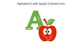 Alphabet A With Apple Colored Icon In Powerpoint Pptx Png And Editable Eps Format